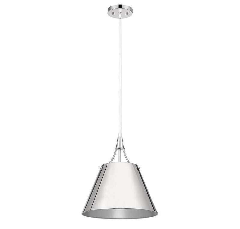 Savoy House 7-4499-1-109 One Light Pendant, Polished Nickel