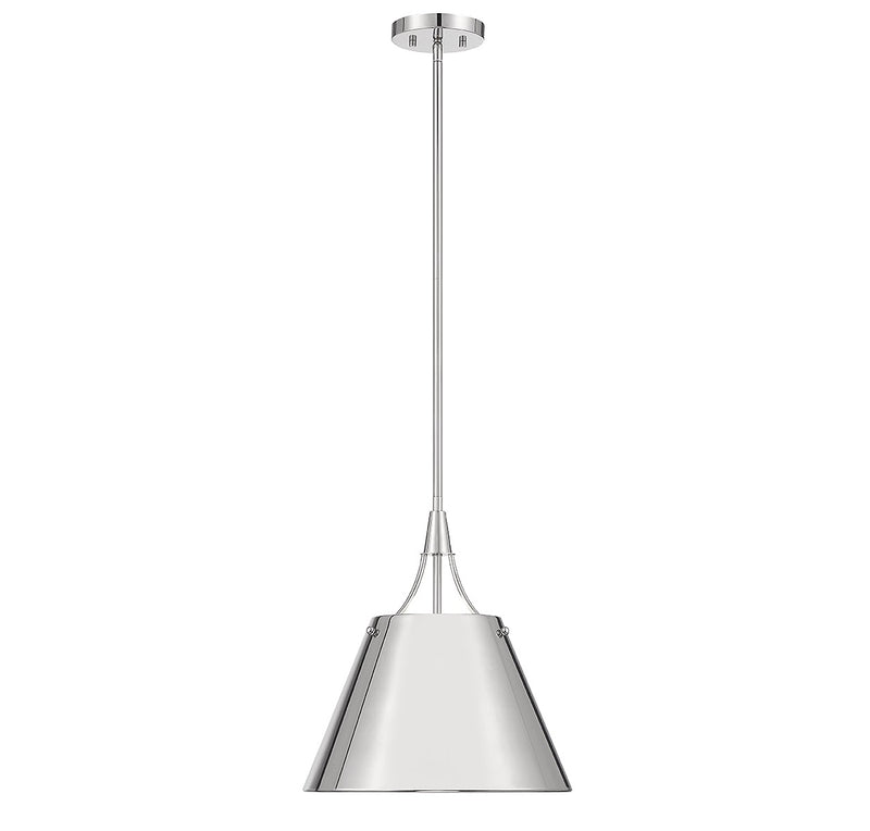 Savoy House 7-4499-1-109 One Light Pendant, Polished Nickel