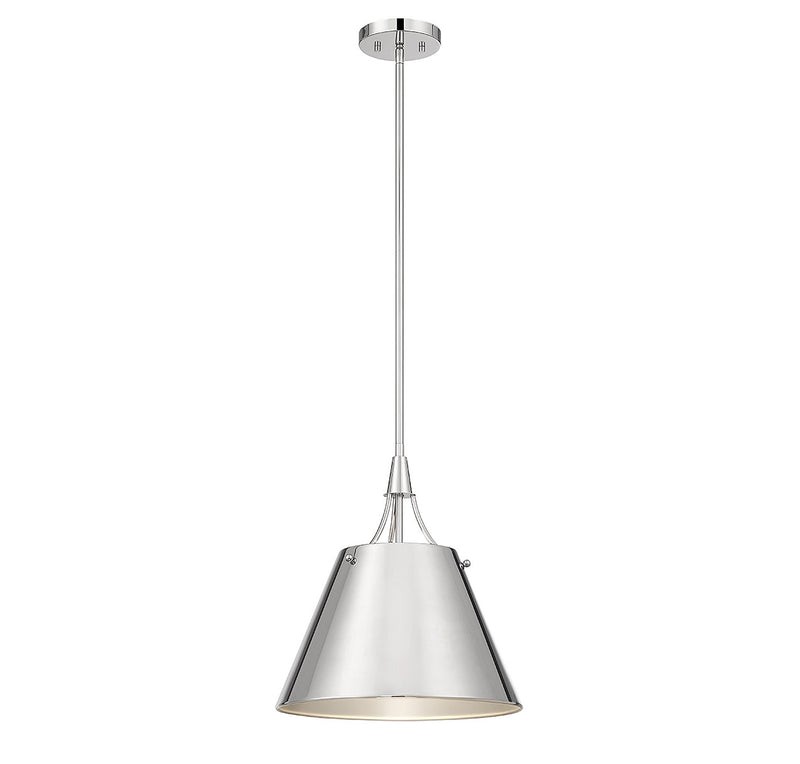 Savoy House 7-4499-1-109 One Light Pendant, Polished Nickel