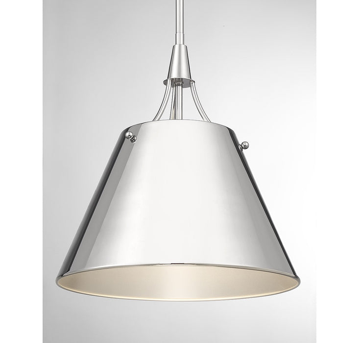 Savoy House 7-4499-1-109 One Light Pendant, Polished Nickel