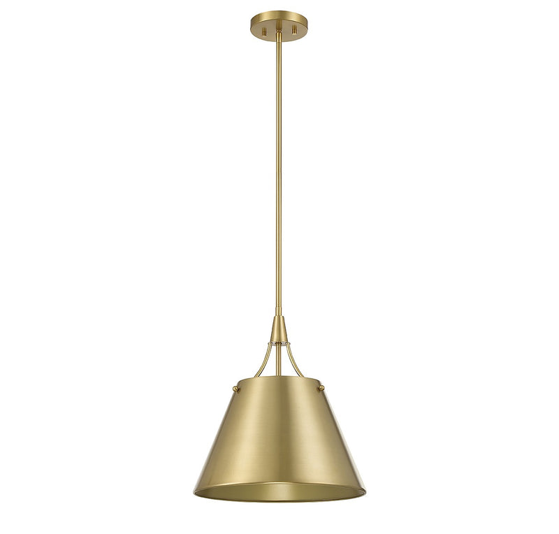 Savoy House 7-4499-1-322 One Light Pendant, Warm Brass