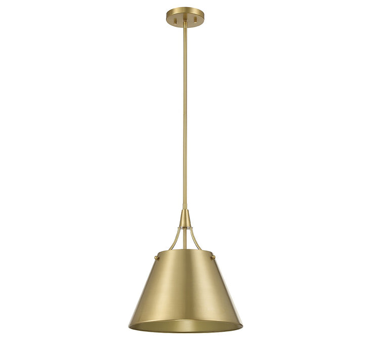 Savoy House 7-4499-1-322 One Light Pendant, Warm Brass