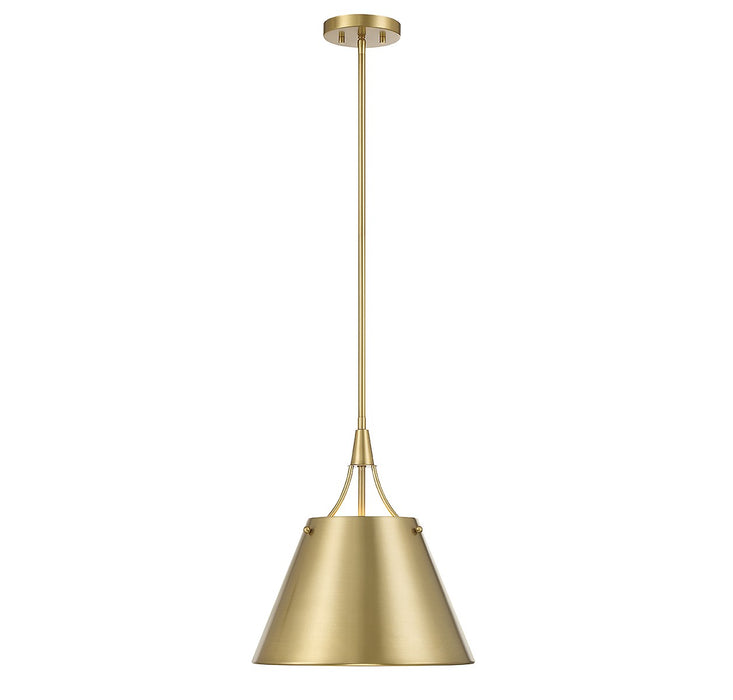 Savoy House 7-4499-1-322 One Light Pendant, Warm Brass