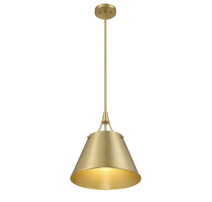 Savoy House 7-4499-1-322 One Light Pendant, Warm Brass