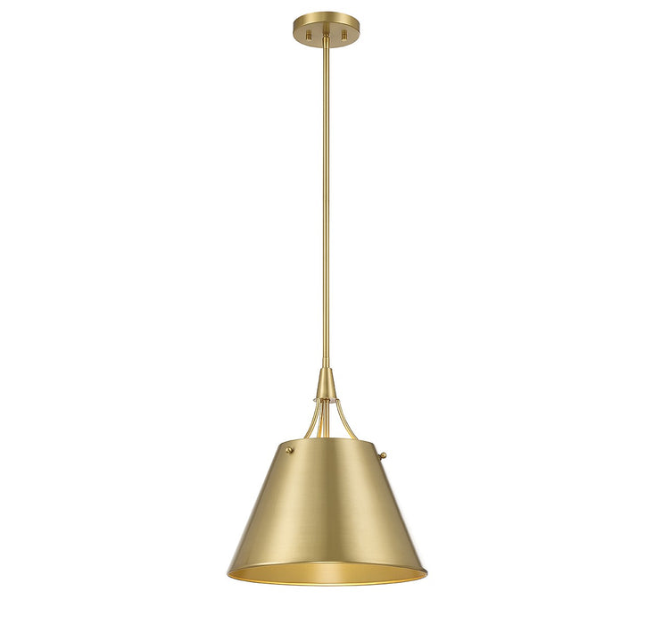 Savoy House 7-4499-1-322 One Light Pendant, Warm Brass