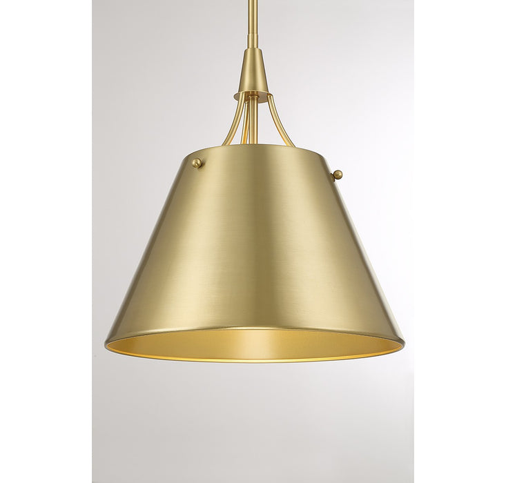 Savoy House 7-4499-1-322 One Light Pendant, Warm Brass