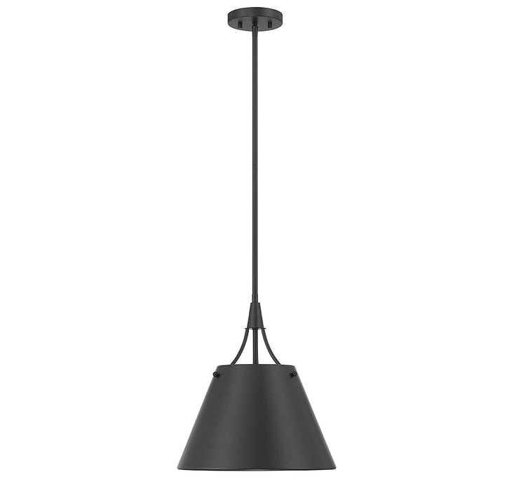 Savoy House 7-4499-1-89 One Light Pendant, Matte Black