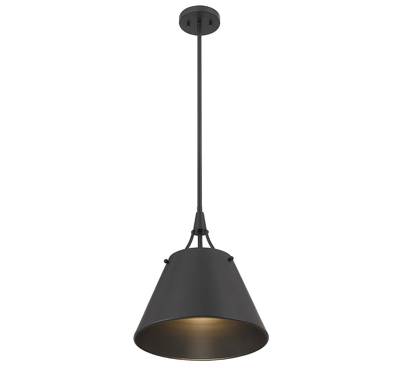 Savoy House 7-4499-1-89 One Light Pendant, Matte Black