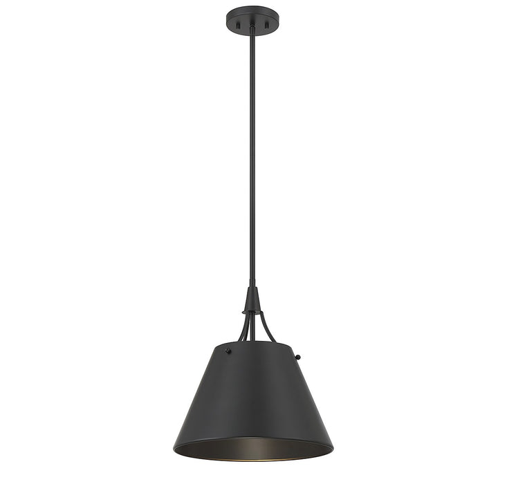 Savoy House 7-4499-1-89 One Light Pendant, Matte Black