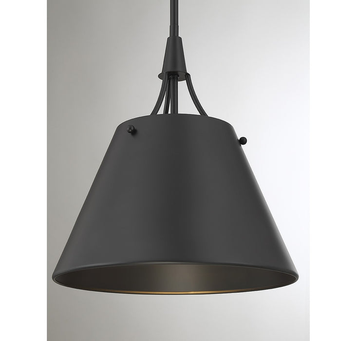 Savoy House 7-4499-1-89 One Light Pendant, Matte Black