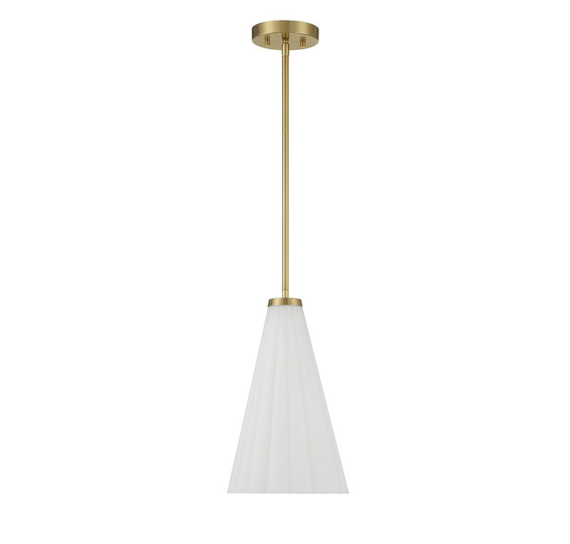Savoy House 7-8840-1-322 One Light Pendant, Warm Brass
