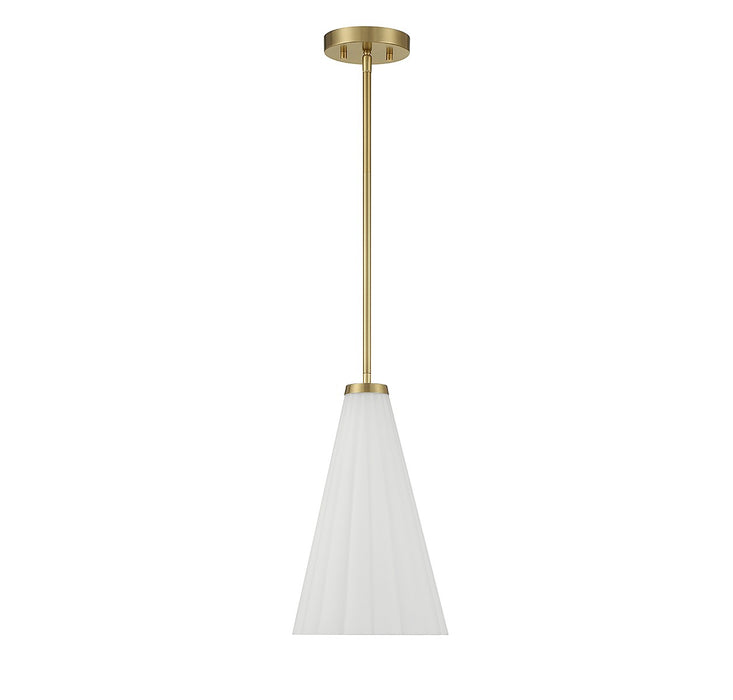 Savoy House 7-8840-1-322 One Light Pendant, Warm Brass
