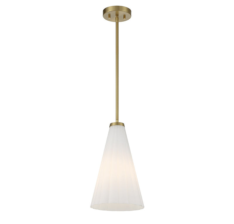 Savoy House 7-8840-1-322 One Light Pendant, Warm Brass