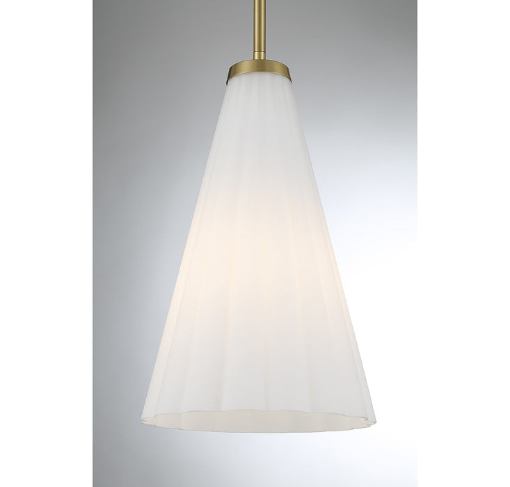 Savoy House 7-8840-1-322 One Light Pendant, Warm Brass