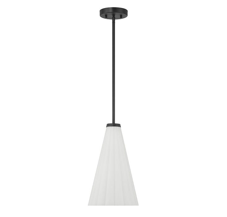 Savoy House 7-8840-1-89 One Light Pendant, Matte Black