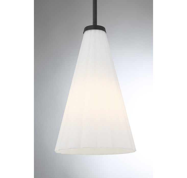 Savoy House 7-8840-1-89 One Light Pendant, Matte Black