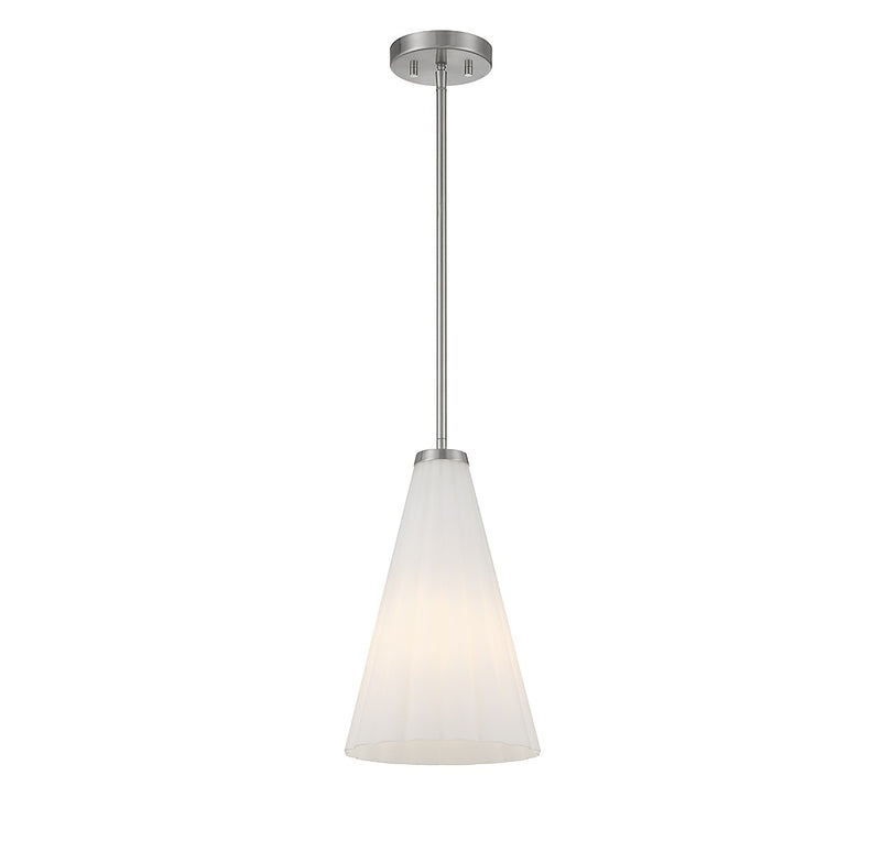 Savoy House 7-8840-1-SN One Light Pendant, Satin Nickel