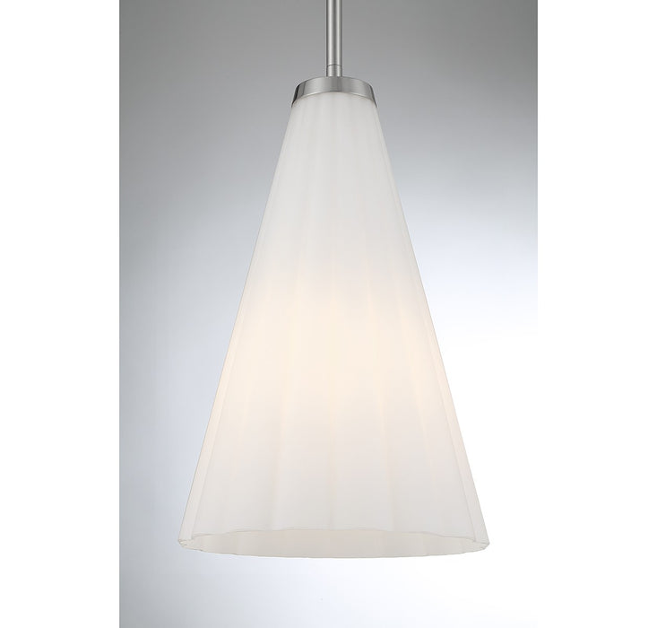Savoy House 7-8840-1-SN One Light Pendant, Satin Nickel