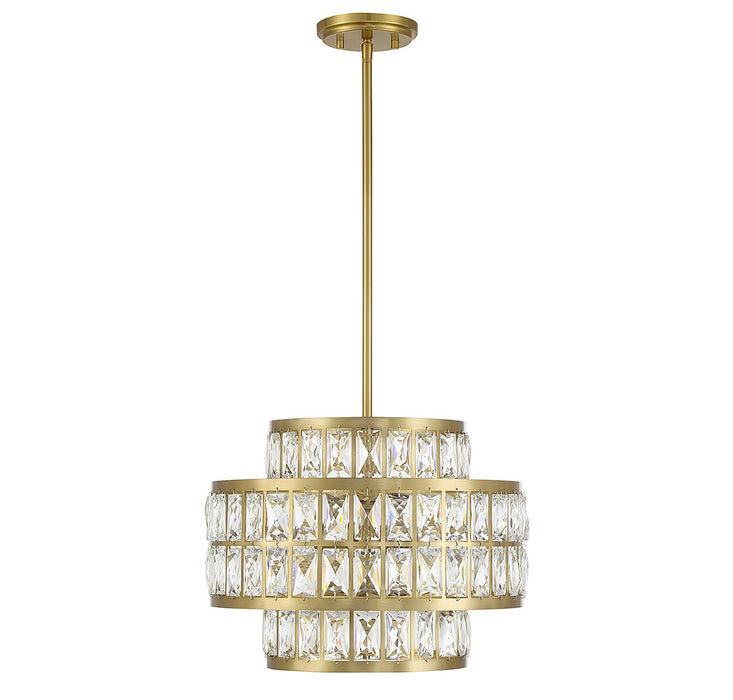 Savoy House 7-9044-3-322 Three Light Pendant, Warm Brass