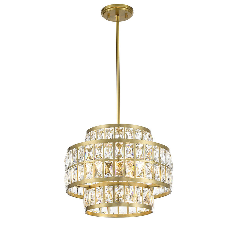 Savoy House 7-9044-3-322 Three Light Pendant, Warm Brass