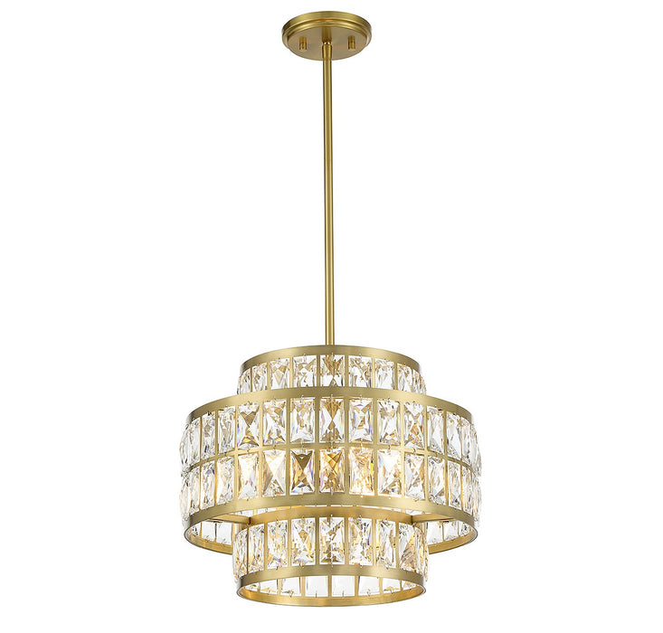 Savoy House 7-9044-3-322 Three Light Pendant, Warm Brass