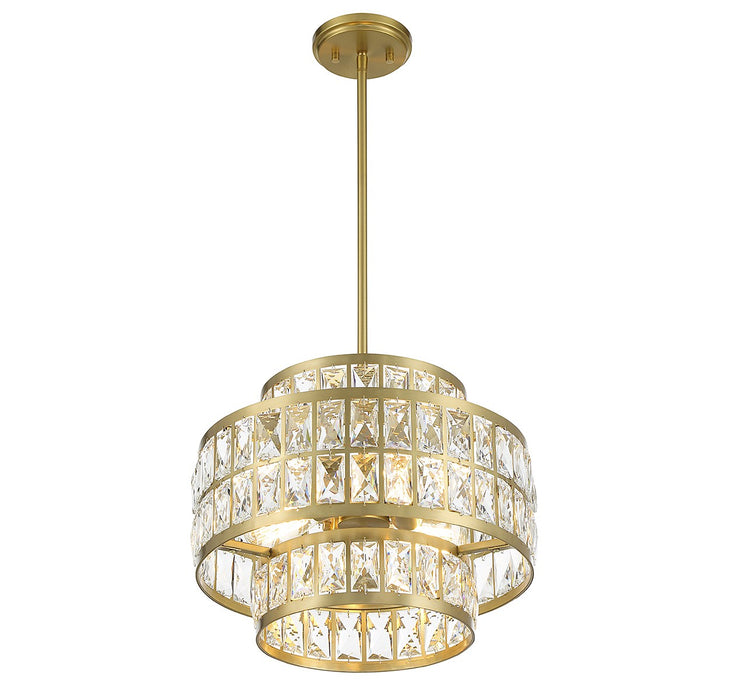 Savoy House 7-9044-3-322 Three Light Pendant, Warm Brass