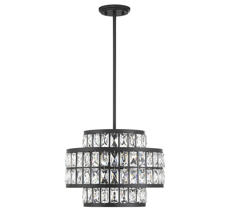 Savoy House 7-9044-3-89 Three Light Pendant, Matte Black