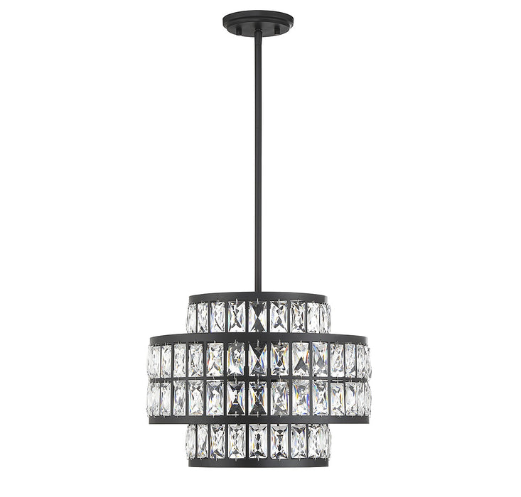 Savoy House 7-9044-3-89 Three Light Pendant, Matte Black