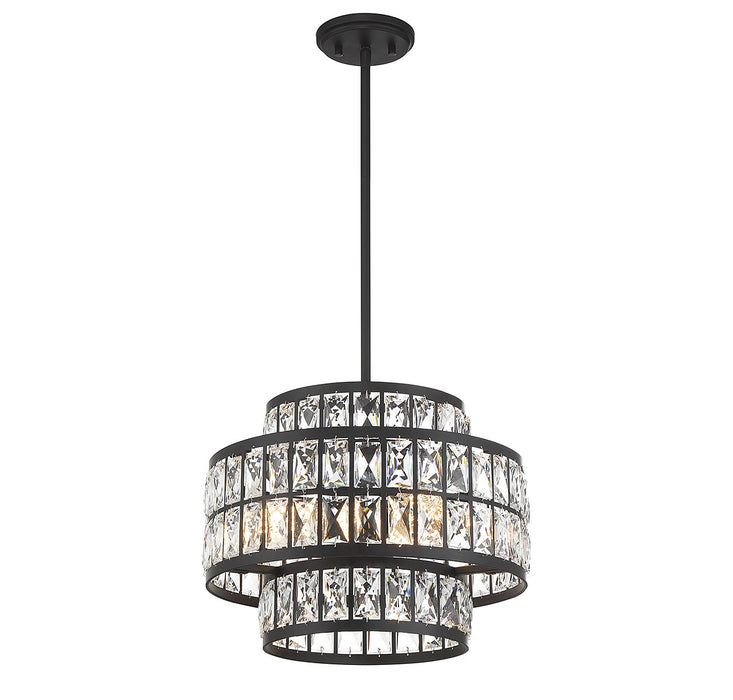 Savoy House 7-9044-3-89 Three Light Pendant, Matte Black