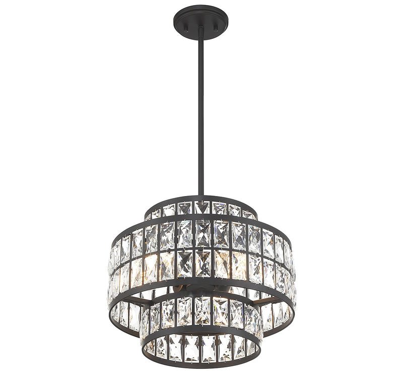 Savoy House 7-9044-3-89 Three Light Pendant, Matte Black
