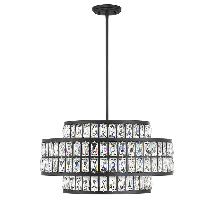 Savoy House 7-9046-4-89 Four Light Pendant, Matte Black