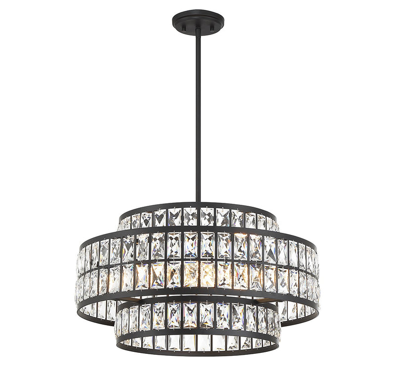 Savoy House 7-9046-4-89 Four Light Pendant, Matte Black