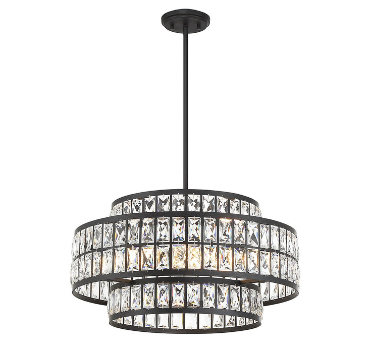 Savoy House 7-9046-4-89 Four Light Pendant, Matte Black
