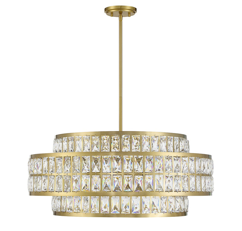 Savoy House 7-9048-6-322 Six Light Pendant, Warm Brass