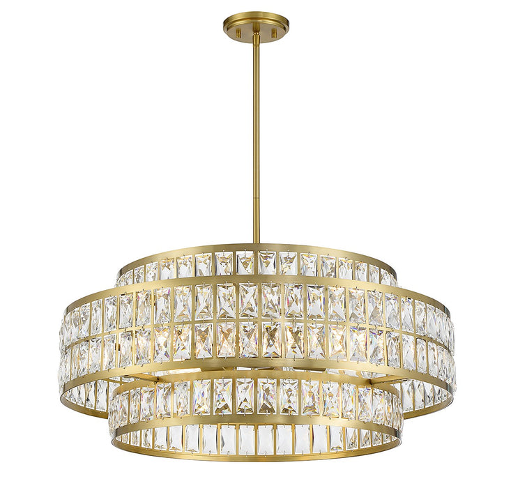 Savoy House 7-9048-6-322 Six Light Pendant, Warm Brass