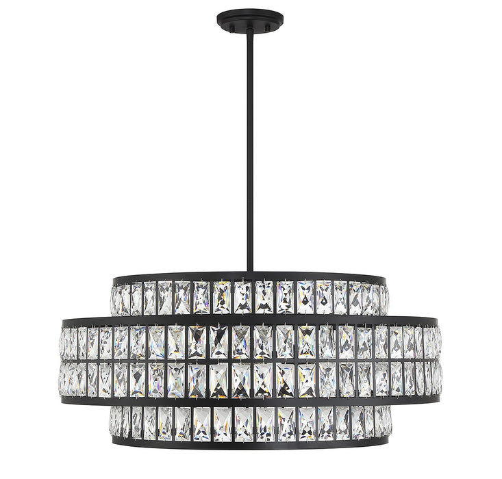 Savoy House 7-9048-6-89 Six Light Pendant, Matte Black