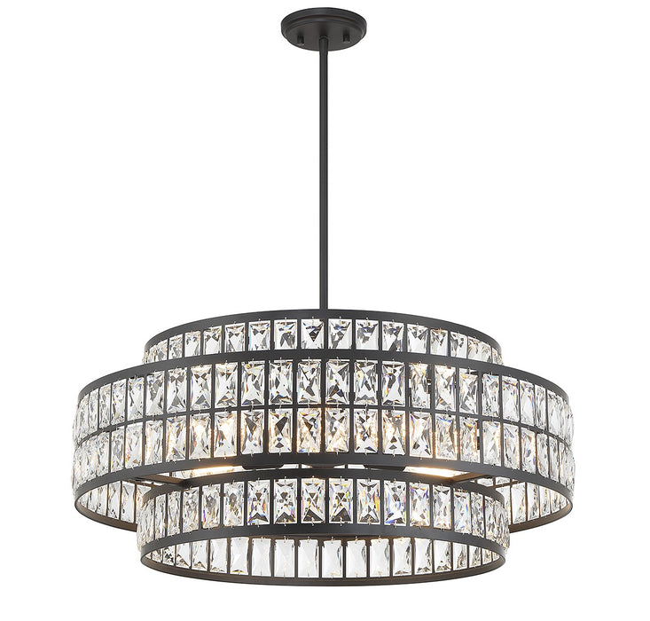 Savoy House 7-9048-6-89 Six Light Pendant, Matte Black
