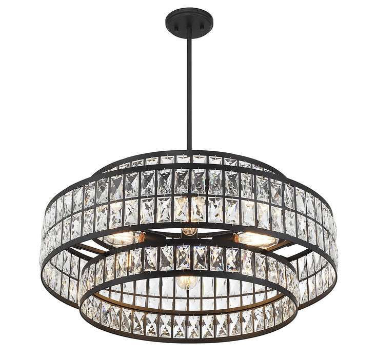 Savoy House 7-9048-6-89 Six Light Pendant, Matte Black