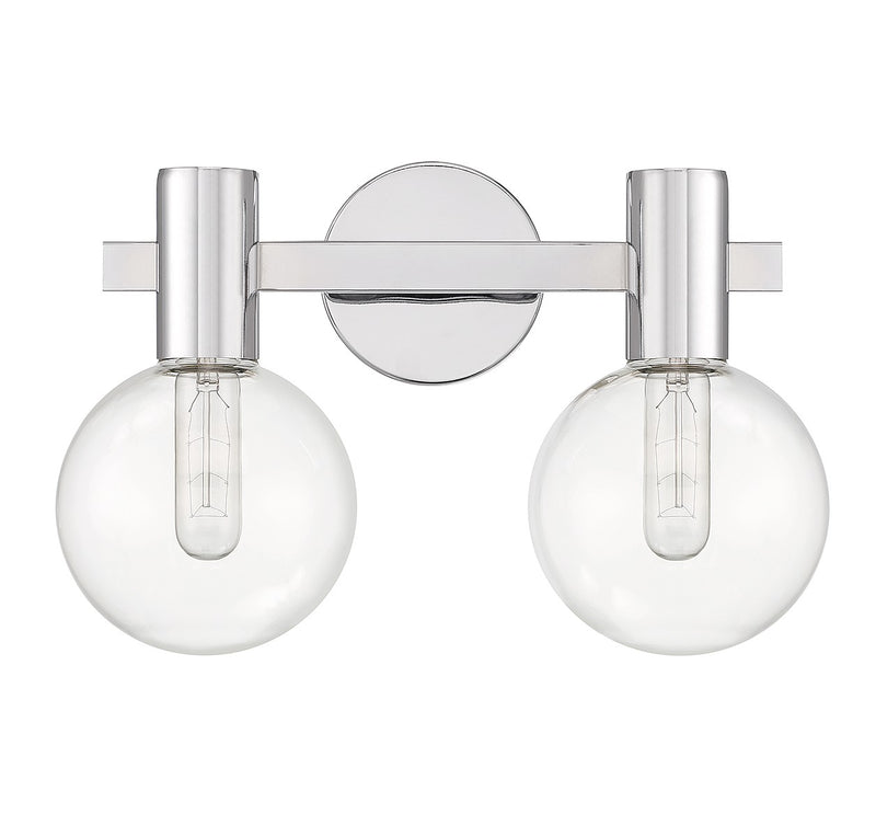 Savoy House 8-3076-2-11 Two Light Bathroom Vanity, Chrome