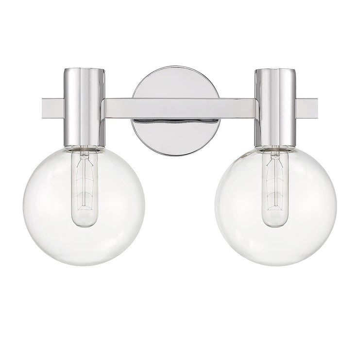 Savoy House 8-3076-2-11 Two Light Bathroom Vanity, Chrome