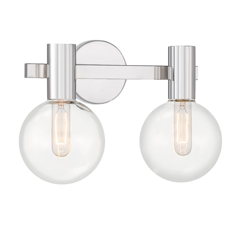 Savoy House 8-3076-2-11 Two Light Bathroom Vanity, Chrome