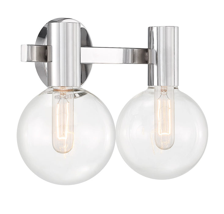 Savoy House 8-3076-2-11 Two Light Bathroom Vanity, Chrome