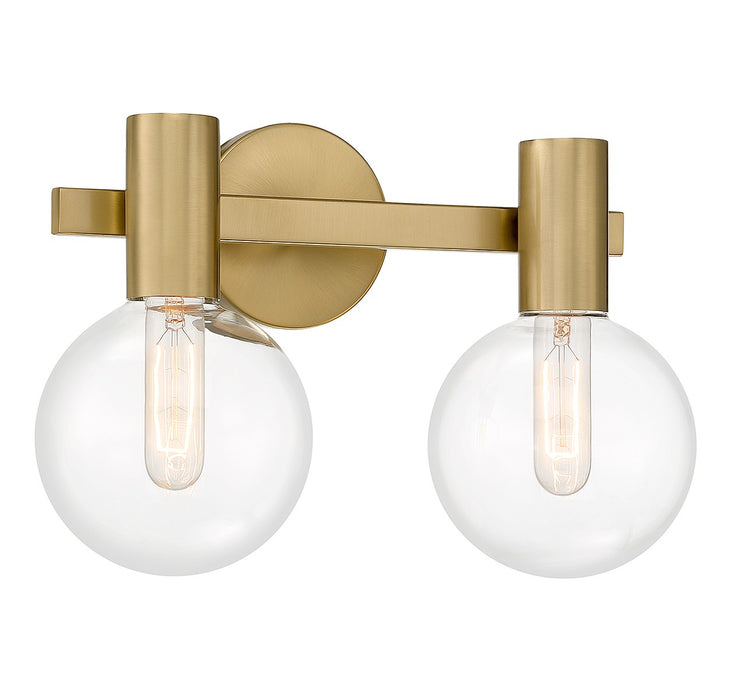 Savoy House 8-3076-2-322 Two Light Bathroom Vanity, Warm Brass