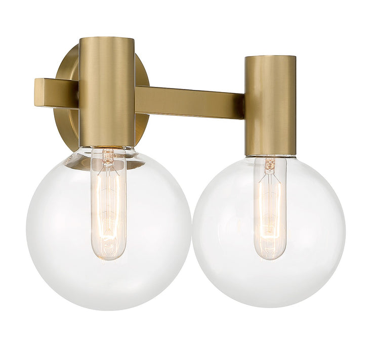Savoy House 8-3076-2-322 Two Light Bathroom Vanity, Warm Brass