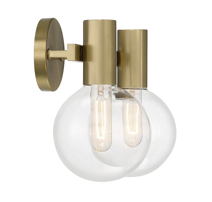 Savoy House 8-3076-2-322 Two Light Bathroom Vanity, Warm Brass