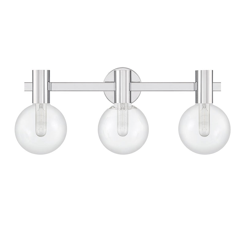 Savoy House 8-3076-3-11 Three Light Bathroom Vanity, Chrome
