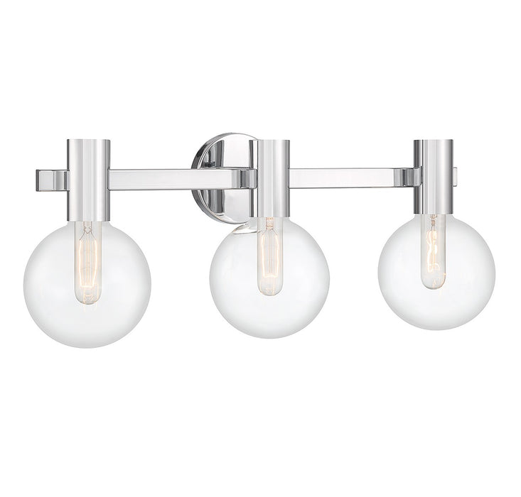 Savoy House 8-3076-3-11 Three Light Bathroom Vanity, Chrome