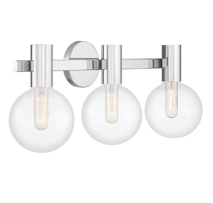 Savoy House 8-3076-3-11 Three Light Bathroom Vanity, Chrome