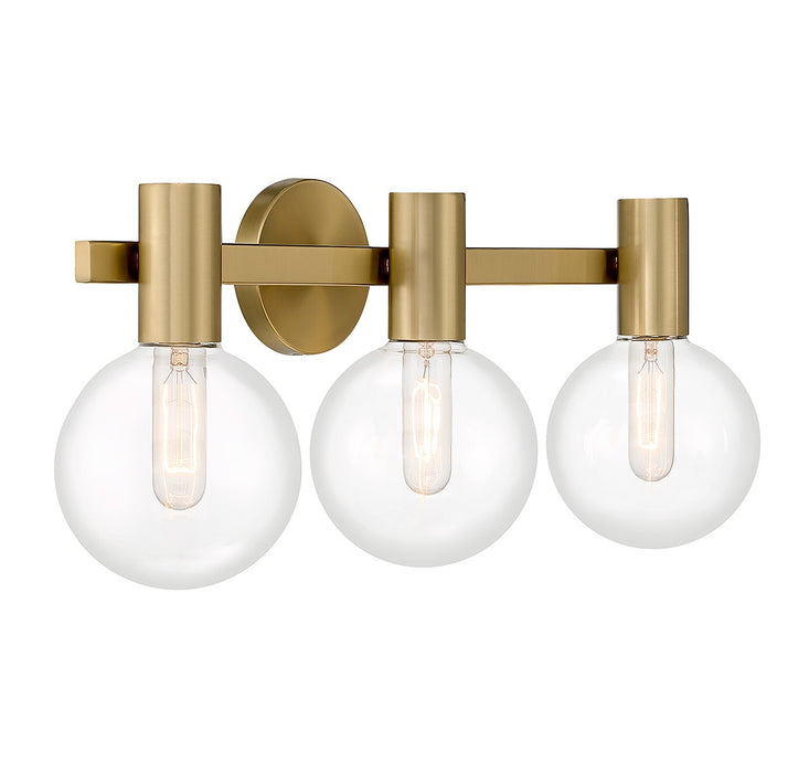 Savoy House 8-3076-3-322 Three Light Bathroom Vanity, Warm Brass