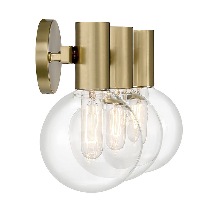 Savoy House 8-3076-3-322 Three Light Bathroom Vanity, Warm Brass